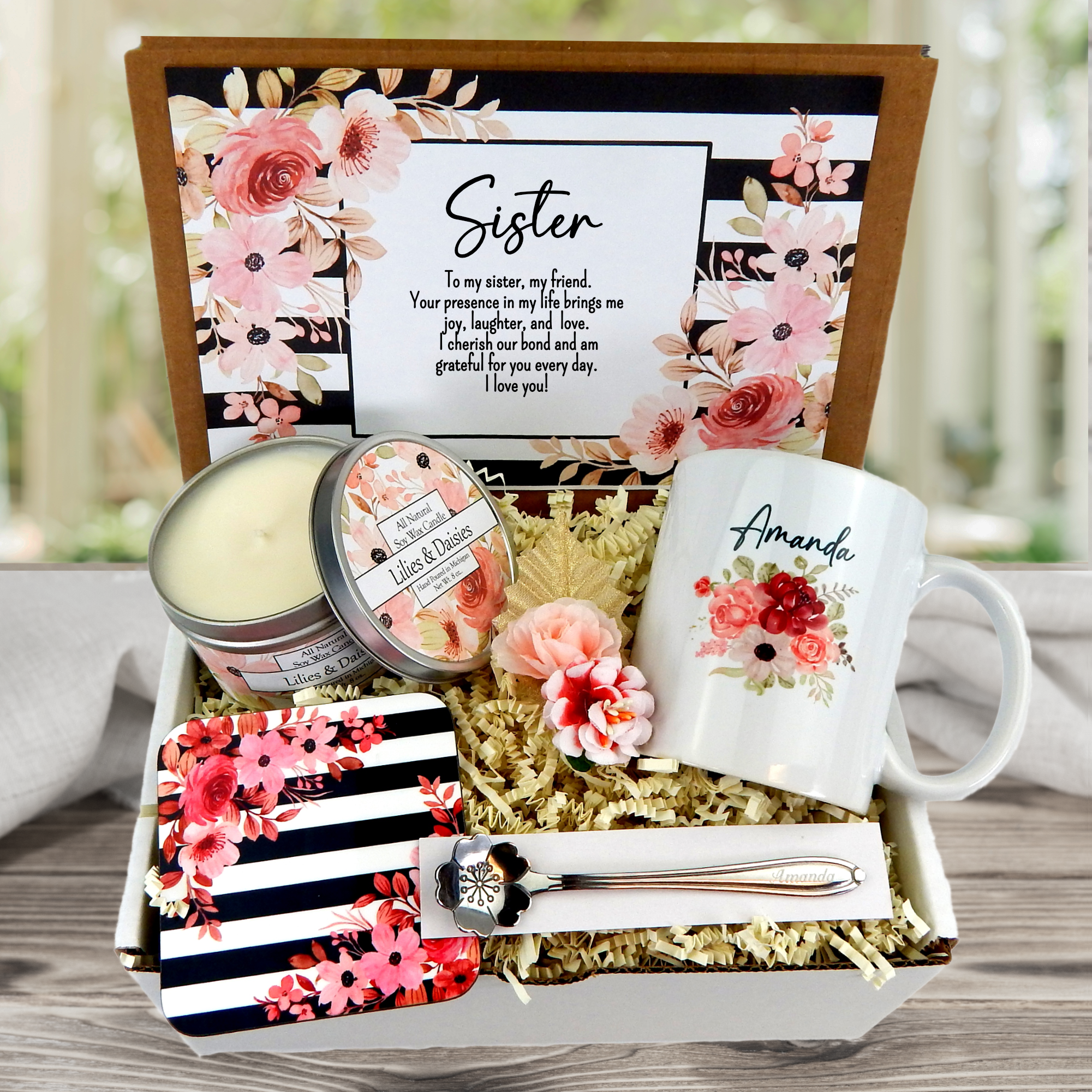 Amazon.com | Beautiful Sister Gift Box - 6 Pcs Sister Gift Set, Sister  Christmas Gifts, Birthday Gifts For Sister, Sisters Gifts From Sister,  Sister Birthday Gift Ideas, Sister In Law Gifts, Best